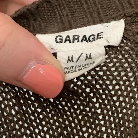 Olive green cropped sweater - Picture 2 of 3